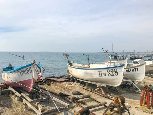 Pomorie Bulgarien März 2019 Schöne Aussicht Aus Dem Zentrum Der — Stockfoto