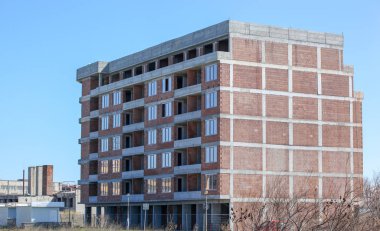 Bulgaristan 'ın Güzel Sahil Kenti Pomorie' deki İnşaat Alanı.