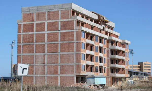 Canteiro Obras Bela Cidade Costeira Pomorie Bulgária — Fotografia de Stock