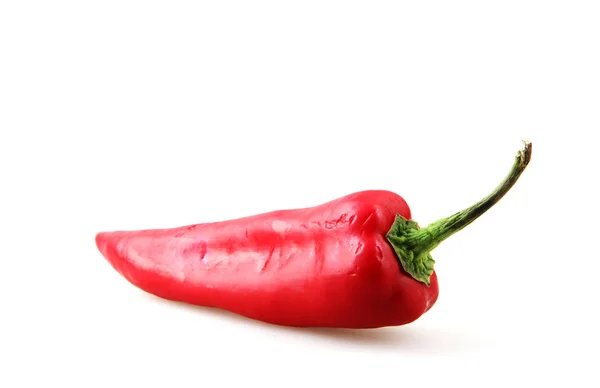 Röd Paprika Isolerad Vit Bakgrund — Stockfoto