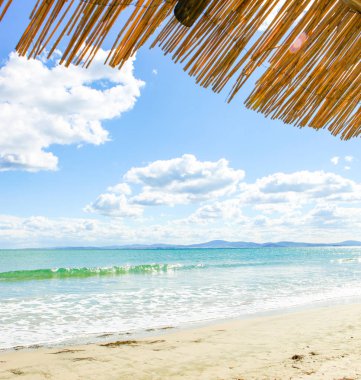 Sahil ve Deniz Parlak Günışığında