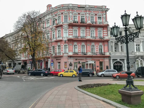 Odessa Ukraine Décembre 2017 Promenade Hivernale Dans Centre Belle Ville — Photo