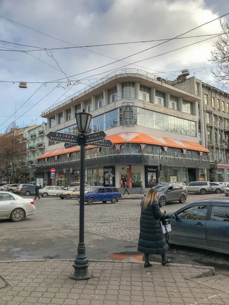 Odessa Ukrajna December 2017 Téli Séta Központban Szép Tengeri Város — Stock Fotó