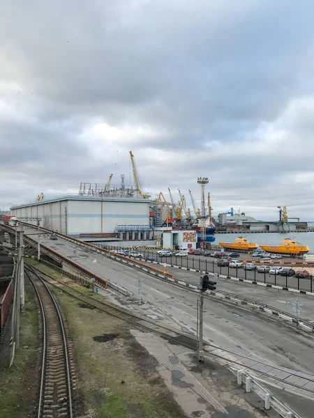 오데사 우크라이나 2017 오데사 오데사 항구는 우크라이나 항구이자 분지에서 하나입니다 — 스톡 사진
