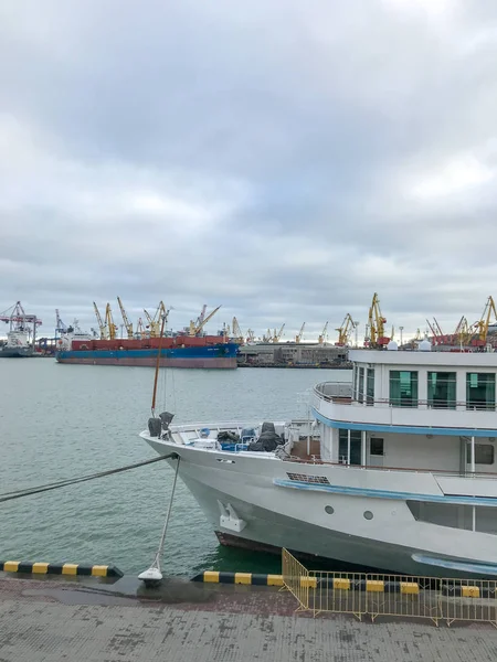 Odessa Ukraina Grudnia 2017 Port Odessie Port Odessie Jest Największym — Zdjęcie stockowe