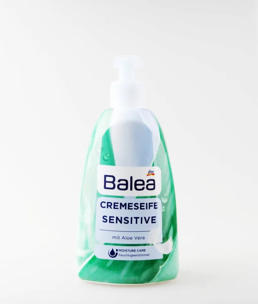 Pomorie Bulgaria April 2019 Balea Creme Seife Sensitive Aloe Vera — Stock Photo, Image