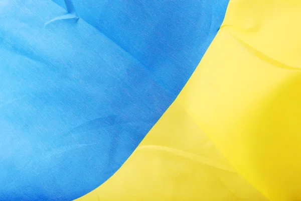 Flaggan Ukraina Fana Två Lika Stora Horisontella Band Blått Och — Stockfoto