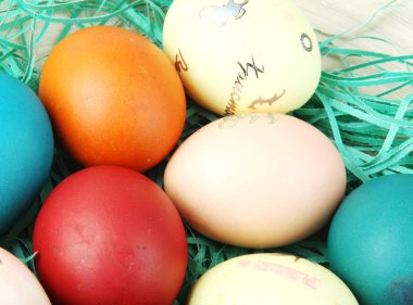 Stüdyo çekim renkli Paskalya yumurtaları