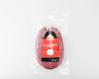 Pomorie, Bulgaristan - 26 Nisan 2019: Düz Sosis Baronisi.