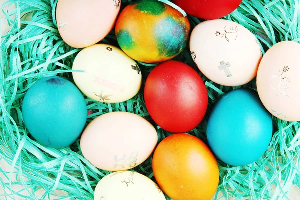 Stüdyo Çekim Renkli Paskalya Yumurtaları — Stok fotoğraf
