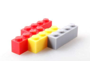 Plastik Blok Beyaz Arkaplanda İzole Edildi