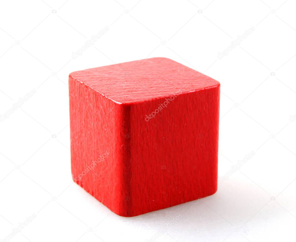 Wooden Block Isolated On White Background