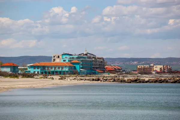 Praia Bonita Mar Incrível Pomorie Bulgária — Fotografia de Stock