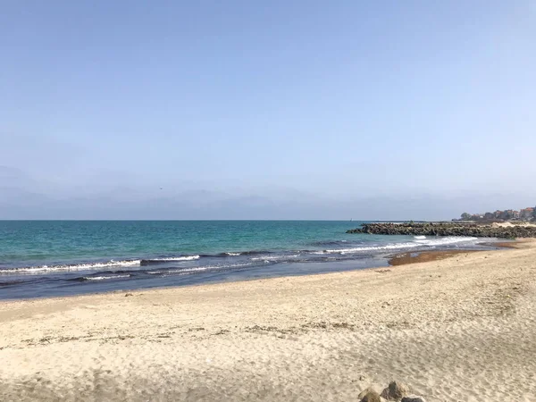 Praia Bonita Mar Incrível Pomorie Bulgária — Fotografia de Stock