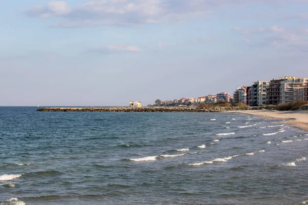 Pantai Indah Dan Laut Luar Biasa Pomorie Bulgaria — Stok Foto