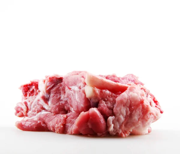 Frischfleisch Vor Weißem Hintergrund — Stockfoto