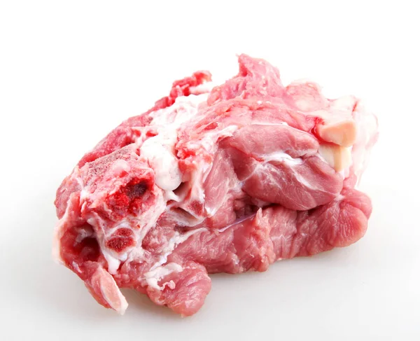 Vers Vlees Tegen Witte Achtergrond — Stockfoto