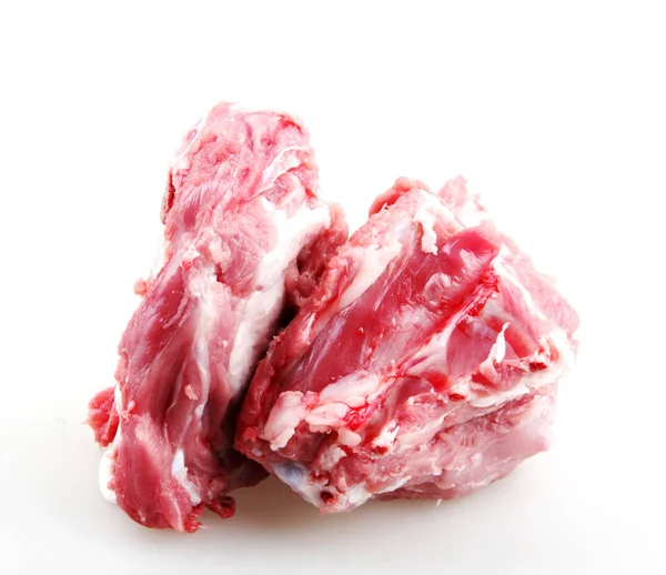 Carne Fresca Contra Fondo Blanco — Foto de Stock