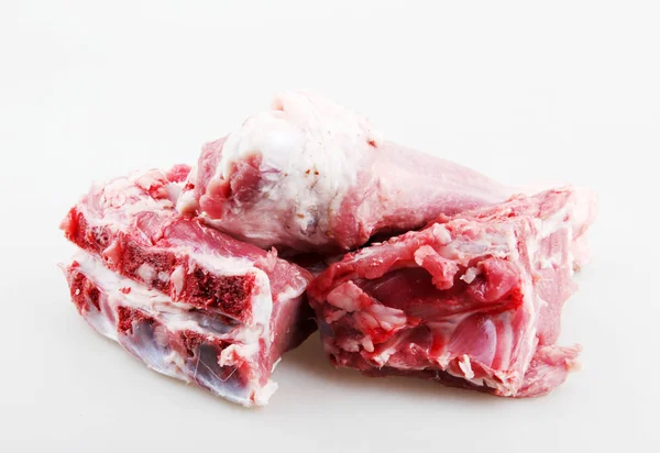 Carne Fresca Contra Fundo Branco — Fotografia de Stock