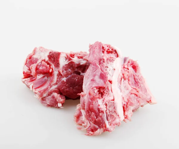 Carne Fresca Sullo Sfondo Bianco — Foto Stock