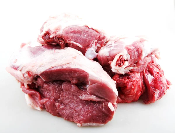 Carne Fresca Contra Fundo Branco — Fotografia de Stock