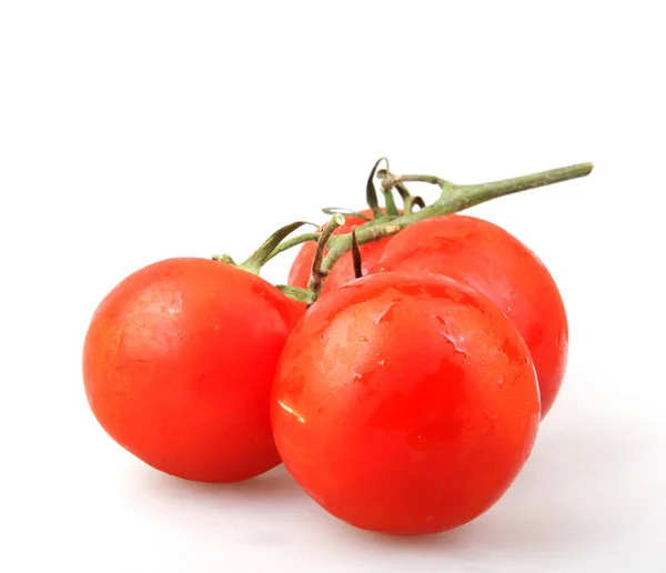 Gros Plan Tomate Rouge Sur Fond Blanc — Photo