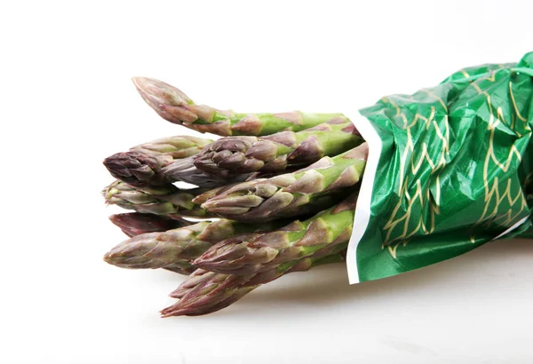 Close Asparaguses White Background — Stock Photo, Image