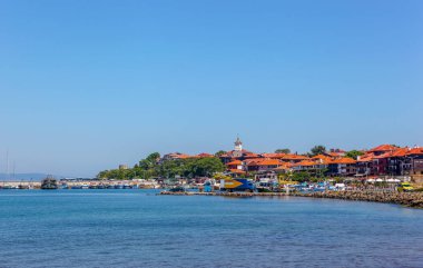 Nesebar, Bulgaristan - 29 Mayıs 2019: Nesebar (Genellikle Nessebar olarak yazılır) Antik Bir Şehir dir ve Burgaz eyaletinde bulunan Bulgaristan Karadeniz Kıyısındaki En Önemli Sahil Beldelerinden Biridir.
