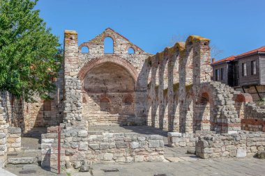 Nesebar, Bulgaristan - 29 Mayıs 2019: Nesebar (Genellikle Nessebar olarak yazılır) Antik Bir Şehir dir ve Burgaz eyaletinde bulunan Bulgaristan Karadeniz Kıyısındaki En Önemli Sahil Beldelerinden Biridir.