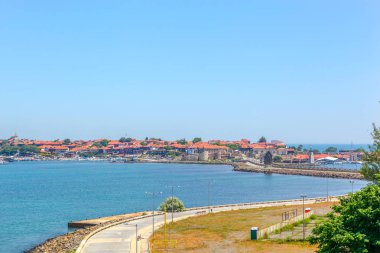 Nesebar, Bulgaristan - 29 Mayıs 2019: Nesebar (Genellikle Nessebar olarak yazılır) Antik Bir Şehir dir ve Burgaz eyaletinde bulunan Bulgaristan Karadeniz Kıyısındaki En Önemli Sahil Beldelerinden Biridir.