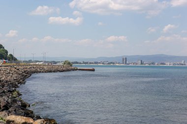 Nesebar, Bulgaristan - 29 Mayıs 2019: Nesebar (Genellikle Nessebar olarak yazılır) Antik Bir Şehir dir ve Burgaz eyaletinde bulunan Bulgaristan Karadeniz Kıyısındaki En Önemli Sahil Beldelerinden Biridir.