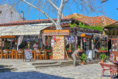 Nesebar, Bulgaristan - 29 Mayıs 2019: Nesebar (Genellikle Nessebar olarak yazılır) Antik Bir Şehir dir ve Burgaz eyaletinde bulunan Bulgaristan Karadeniz Kıyısındaki En Önemli Sahil Beldelerinden Biridir.