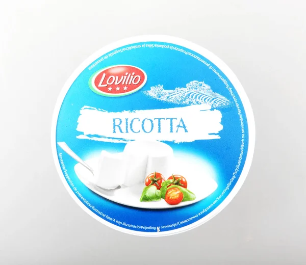 Pomorie Bulgaria June 2019 Ricotta Italian Whey Cheese Made Sheep — Stock Photo, Image