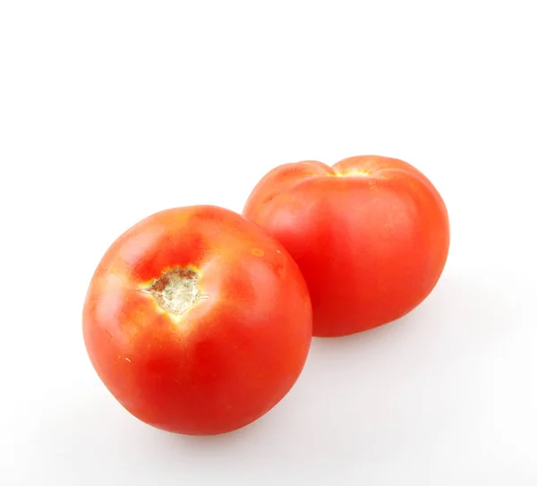 Primer Plano Tomates Rojos Fondo Blanco — Foto de Stock