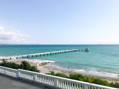 Burgaz, Bulgaristan - 06 Eylül 2019: The Sea Garden, Bulgaristan'ın Burgaz'ın en büyük ve en ünlü halka açık parkıdır..