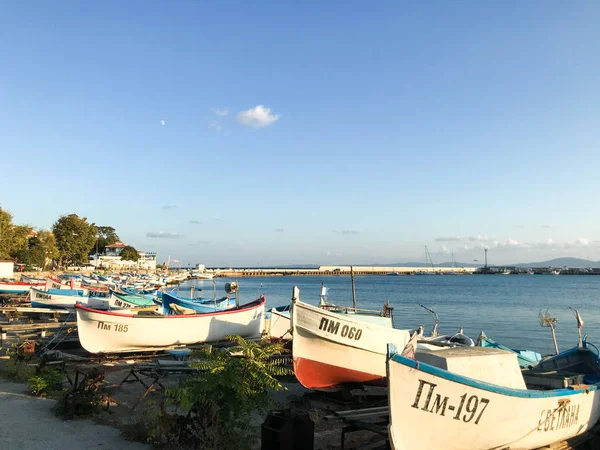 Pomorie Bulgaria Septiembre 2019 Pomorie Complejo Turístico Sudeste Bulgaria Ubicado —  Fotos de Stock