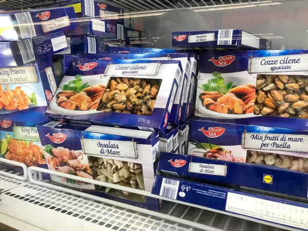 Pomorie Bulgaria Septiembre 2019 Mariscos Supermercado — Foto de Stock