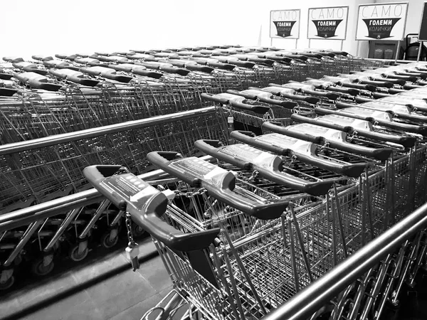 Pomorie Bulgaria September 2019 Empty Shopping Cart — Stock Photo, Image