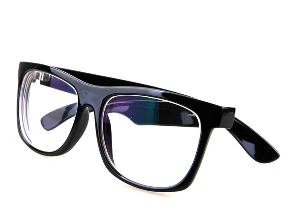 Schwarze Brille isoliert auf weißem Grund — Stockfoto