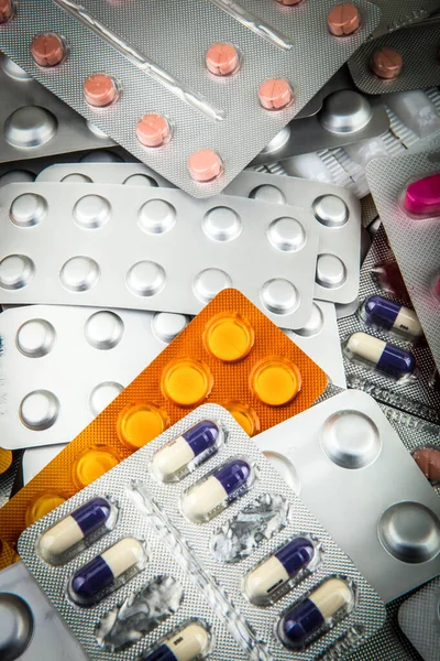 Many colorful medicines — Stock Photo, Image