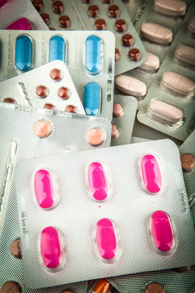 Many colorful medicines — Stock Photo, Image