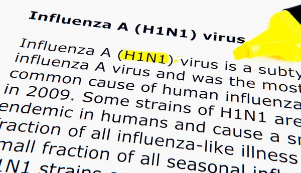 Bilder des Influenza-Virus h1n1 — Stockfoto