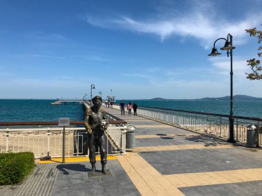 Burgaz, Bulgaristan - 11 Mayıs 2020: Burgaz, Bulgaristan 'ın Karadeniz kıyısındaki ikinci büyük kentidir.