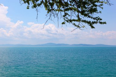 Pomorie şehrinin güzel deniz manzarası