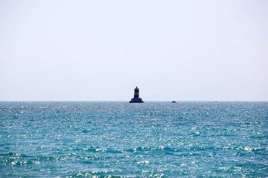 Pomorie şehrinin güzel deniz manzarası