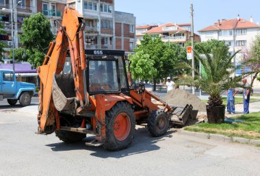 Nessebar, Bulgaristan - 22 Mayıs 2011: Deniz Kenti 'nin Merkez Caddesinde Planlanan Onarım İşleri.