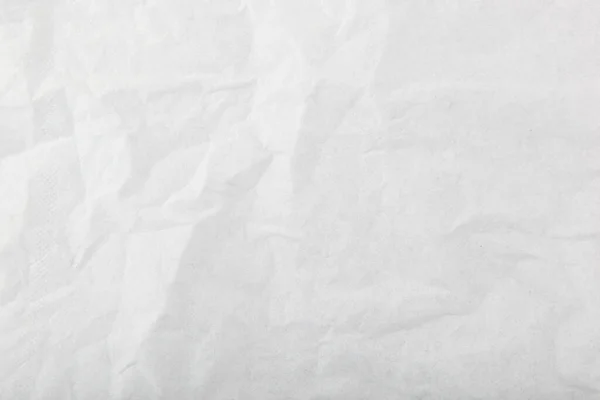Текстура Измятой Белой Бумаги — стоковое фото