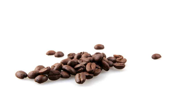 Kaffebönor Isolerade Vit Bakgrund Kaffeböna Ett Frö Coffea Växten Och — Stockfoto