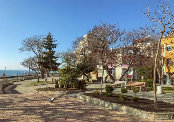 Pomorie Bulgaria January 2020 Pomorie Town Seaside Resort Southeastern Bulgaria — 스톡 사진