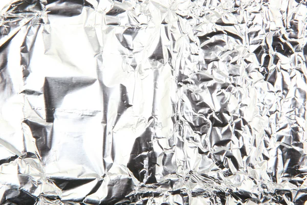 Primer Plano Lámina Aluminio Arrugada —  Fotos de Stock